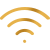 Logotipo dorado de WIFI